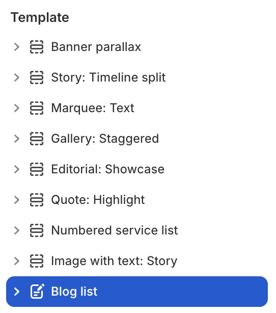 Blog list