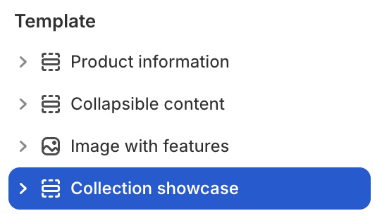 Collection showcase