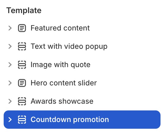 Countdown promotion