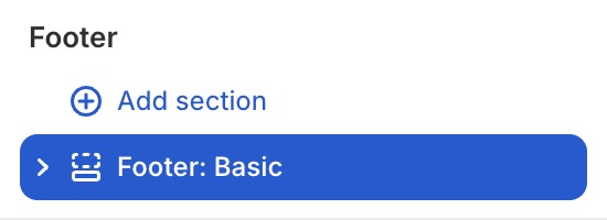 Footer: Basic