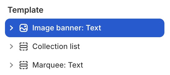 Image banner: Text