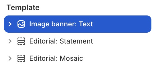 Image banner: Text
