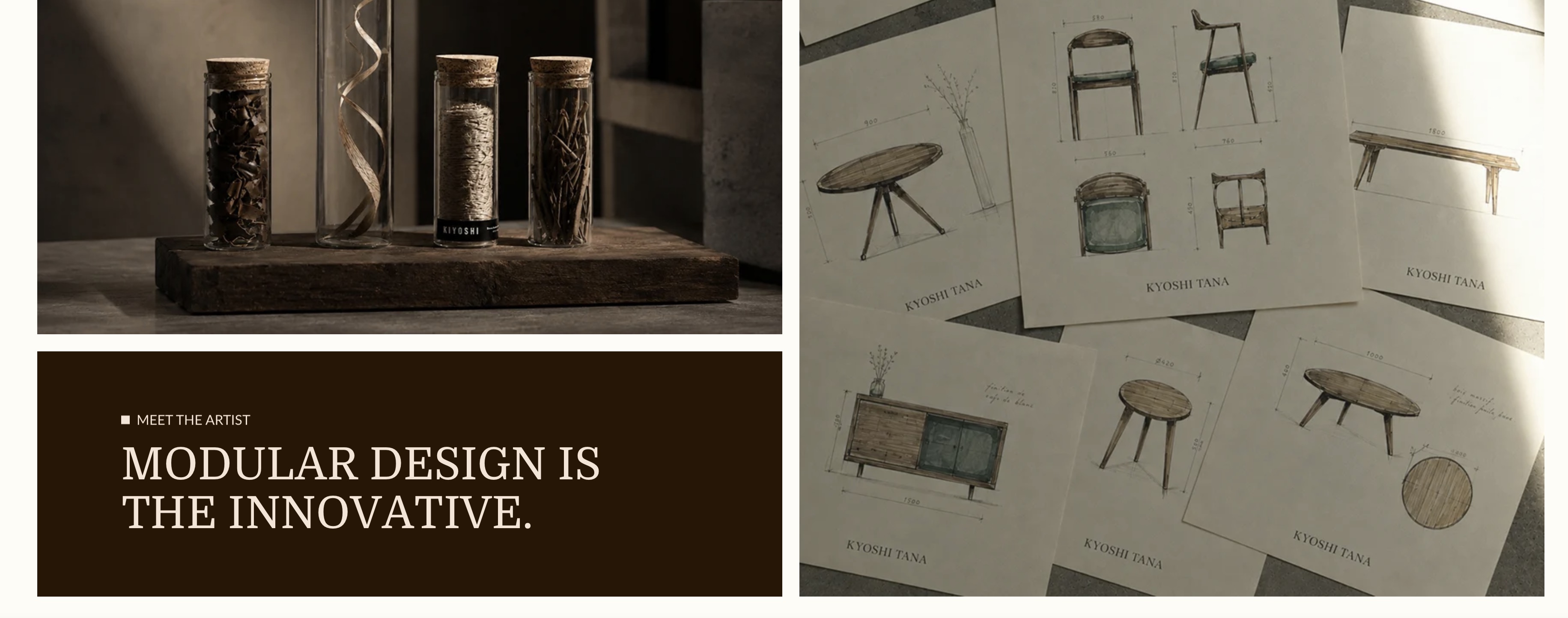 Image grid with text