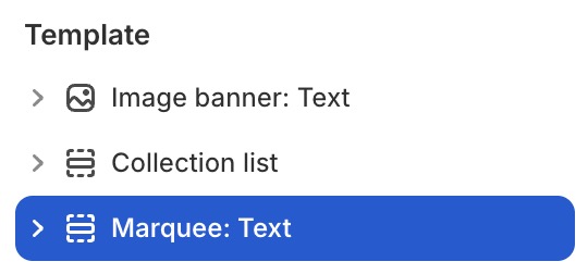Marquee: Text