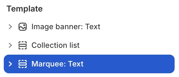 Marquee: Text