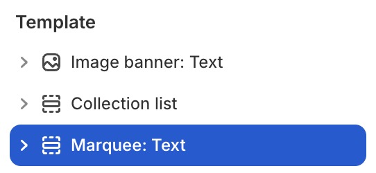 Marquee: Text
