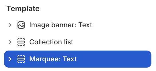 Marquee: Text