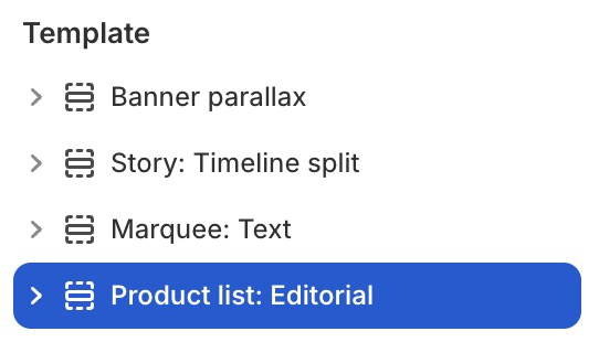 Product list: Editorial