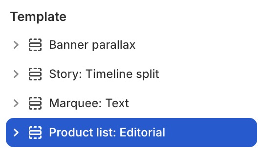 Product list: Editorial