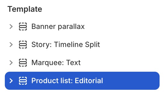 Product list: Editorial