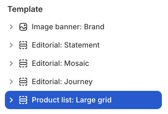 Product list: Large grid